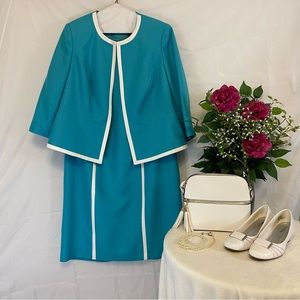John Meyer Suit Teal Blue - Women's Size 18W